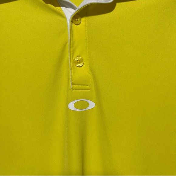 Oakley Men's Hydrolix Polo in Vibrant Yellow, Size L - Excellent Condition - Picture 5 of 7